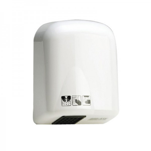 Electronic hot air hand dryer with up to 1700 w of power
